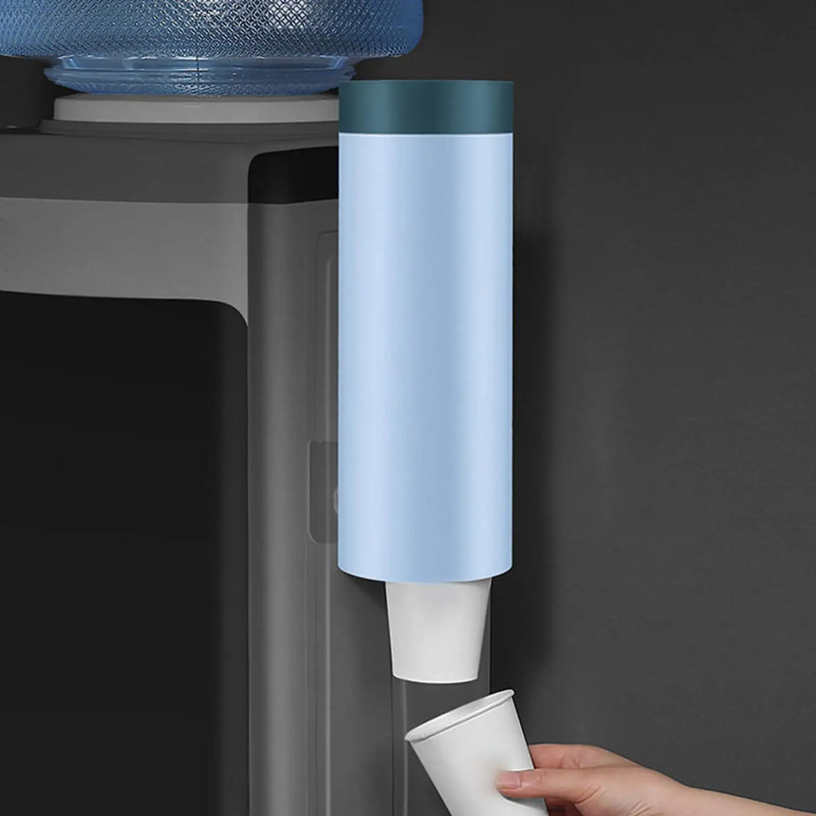 Cup Dispenser Wall Mounted Pull Type Reusable Water Dispenser Cup Holder for Party Office Hotel Restaurant Wall