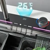 304 Stainless Steel  Multifunctional Kitchen Sink Faucet Set Rainfall Spout Pull Out Sprayer Pure Tap Cold Hot Water Mixer 5
