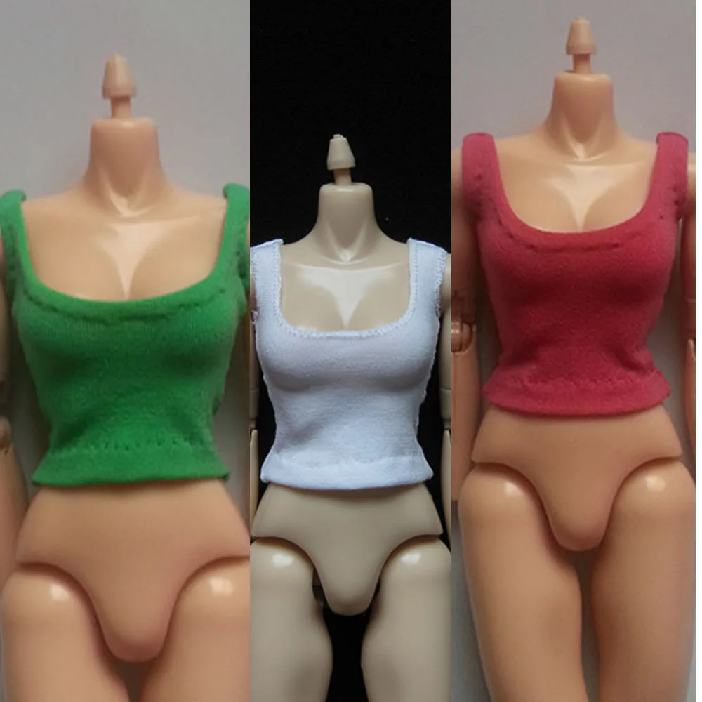 3 Colors 1/6 Sexy Stretch Slim Vest Sport Wrapped Chest Soldier Tank Top Clothes Accessory Model for 12 inch HT TTL CG Body |