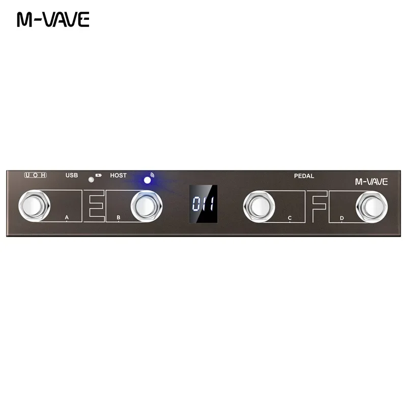 M-vave midi Controller CHOCIATE PIUS Wireless Keyboard 4 Buttons Foot Switch Supports MIDI Host Interface Control Function