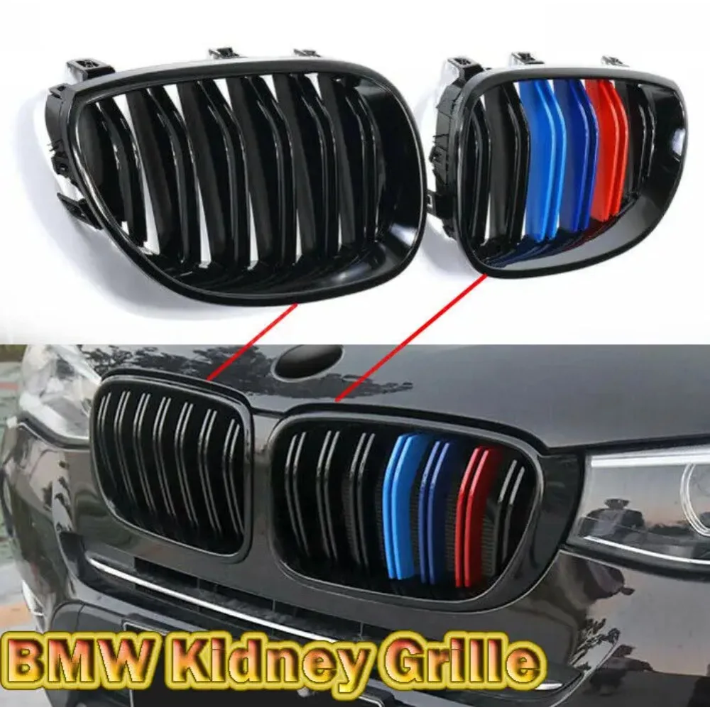 M Color Front Sport Wide Kidney Grille Grill For 03-10 BMW E60 E61 M5 5 Series