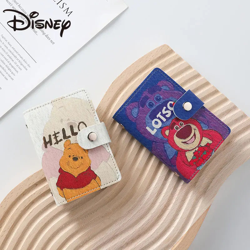 

MINISO Disney Strawberry Bear Card Holder Women's Multi-functional Multi-Card Driver's License Credit Card Small Winnie The Pooh