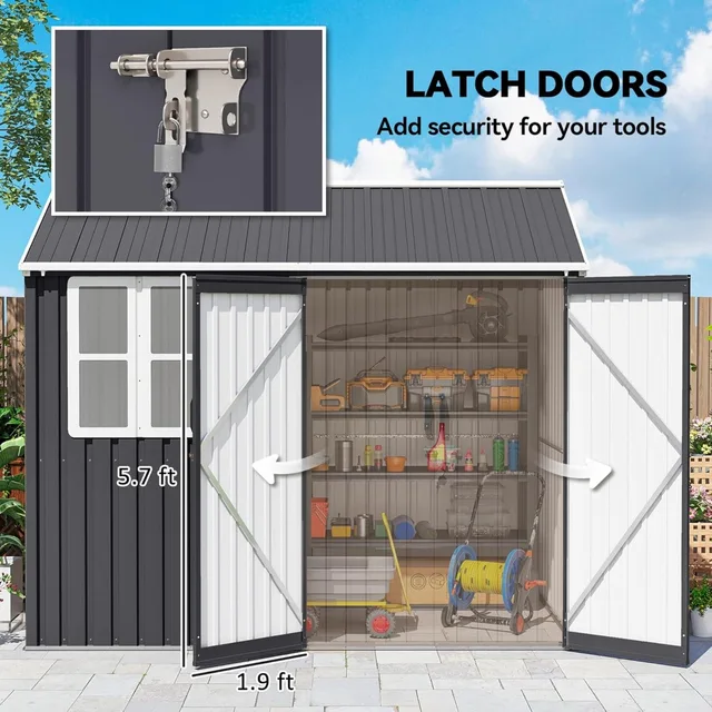 Metal Outdoor Storage Shed 6