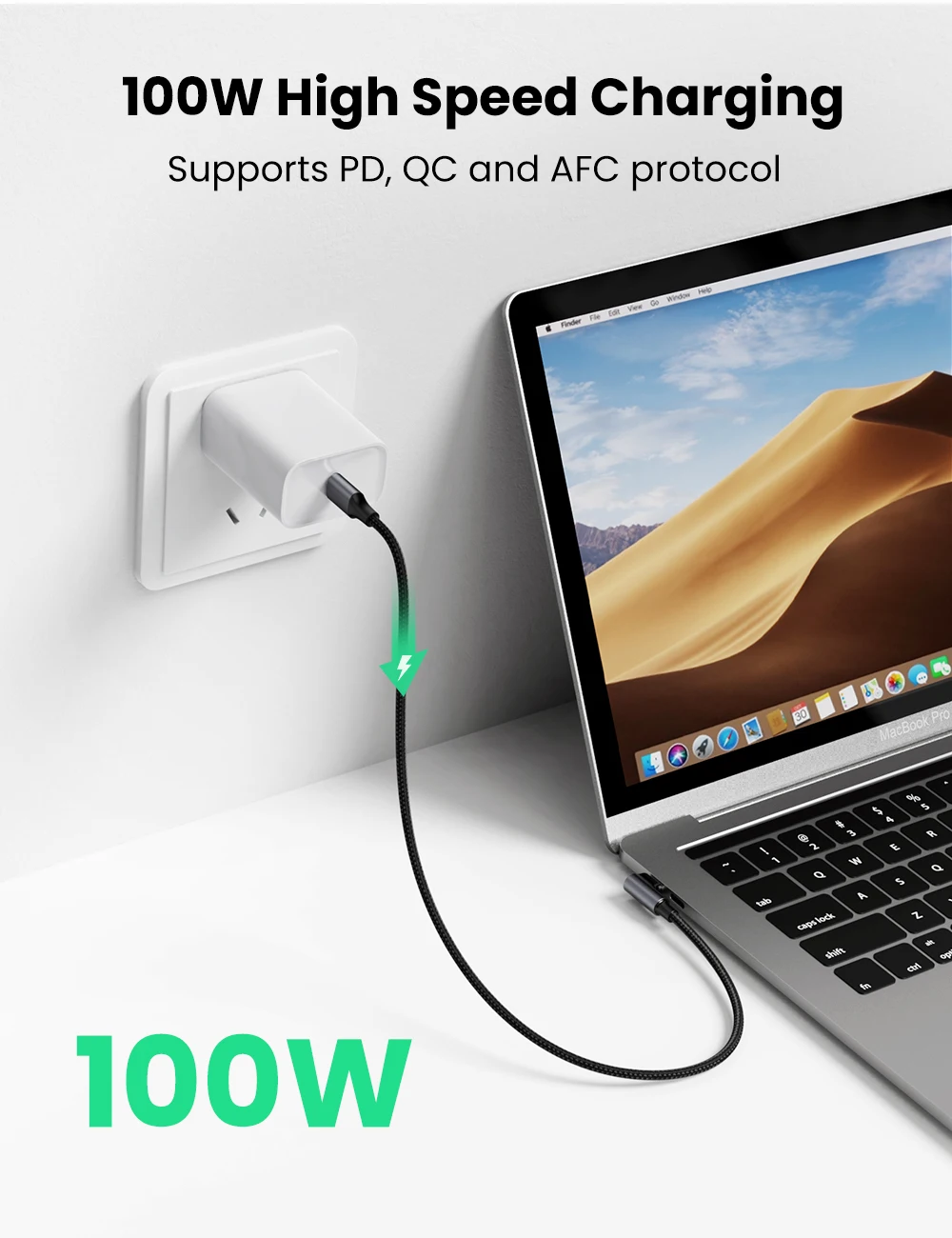 UGREEN PD 100W USB C to USB C Charging Cable for Samsung S10 S20 MacBook Pro iPad 2020 Quick Charger 4.0 PD Fast Charging Cord