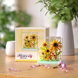 Everlasting Dream Flower Box: Creative Building Blocks and Decorative Desktop Ornaments - No box (7324)