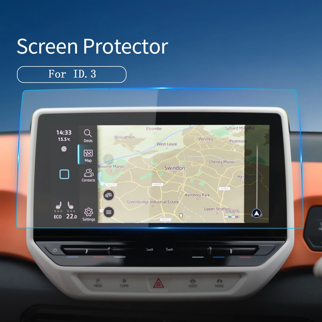 

Автомобильные наклейки, измерители, защита экрана Carplay для VW ID3 2023, дисплей, закаленное стекло, защитная пленка, навигация, автомобильные аксессуары