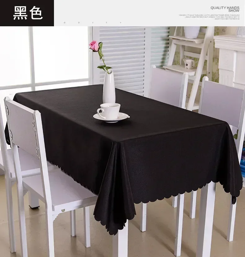 

LXS22 2024 Table cloth polyester tablecloth round table cloth circular solid white