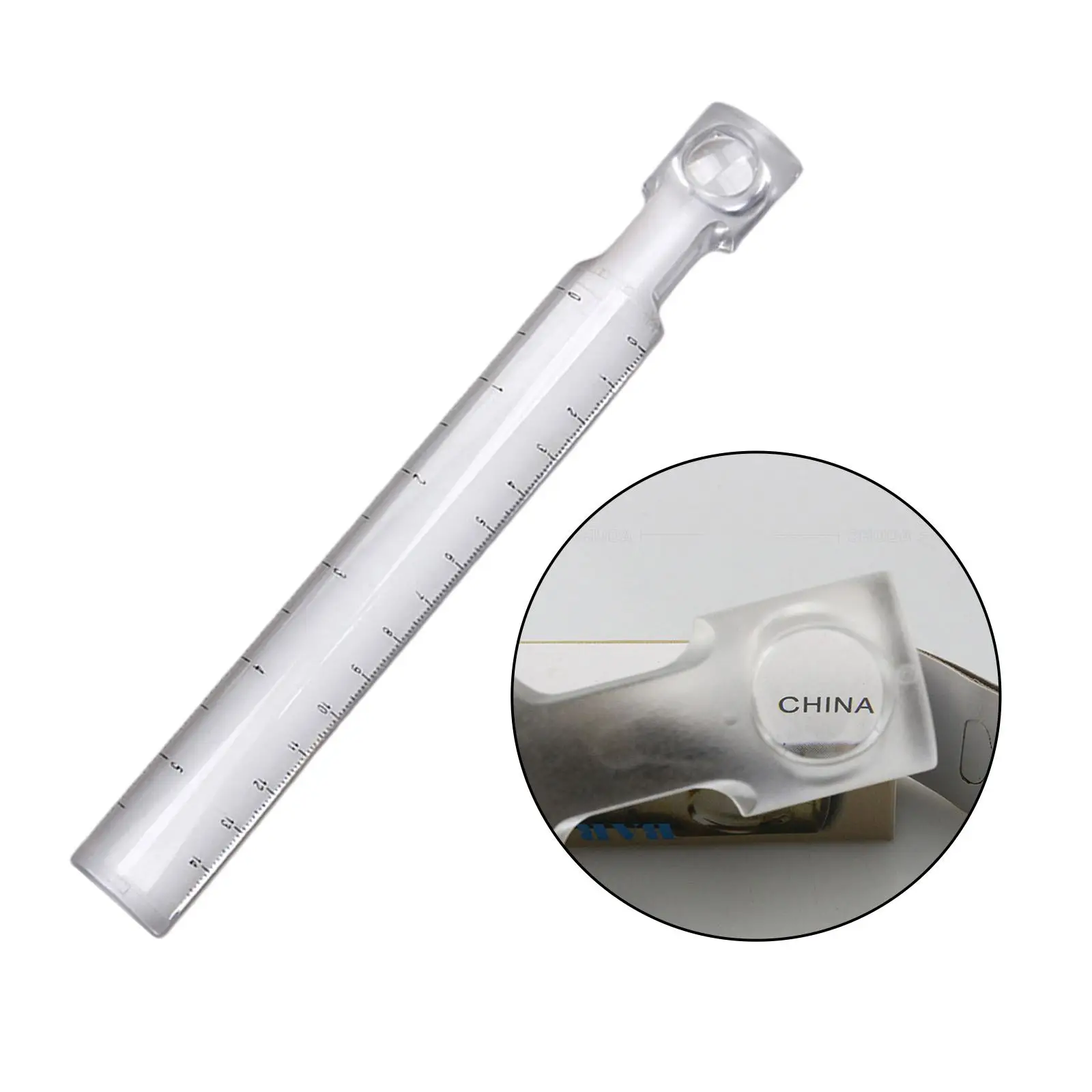 종이, 문서, 라벨 사무용품 읽기를 위한 투명 돋보기 눈금자