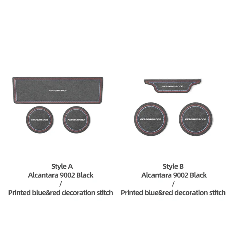 Betterhumz For BMW F30 F32 F34 F35 Car Cup Holder Anti-Slip Pad Storage Box Mat Suede Center Console 3pcs Interior Accessories