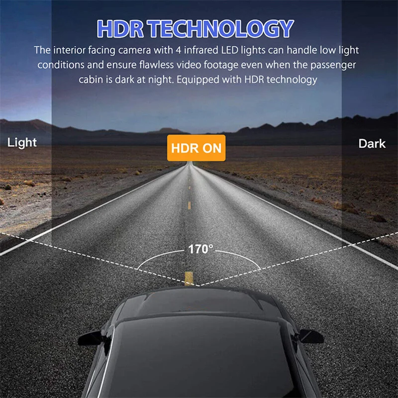 Dash Cam Für Auto Video Recorder HD 1080P Nachtsicht 3 Kamera