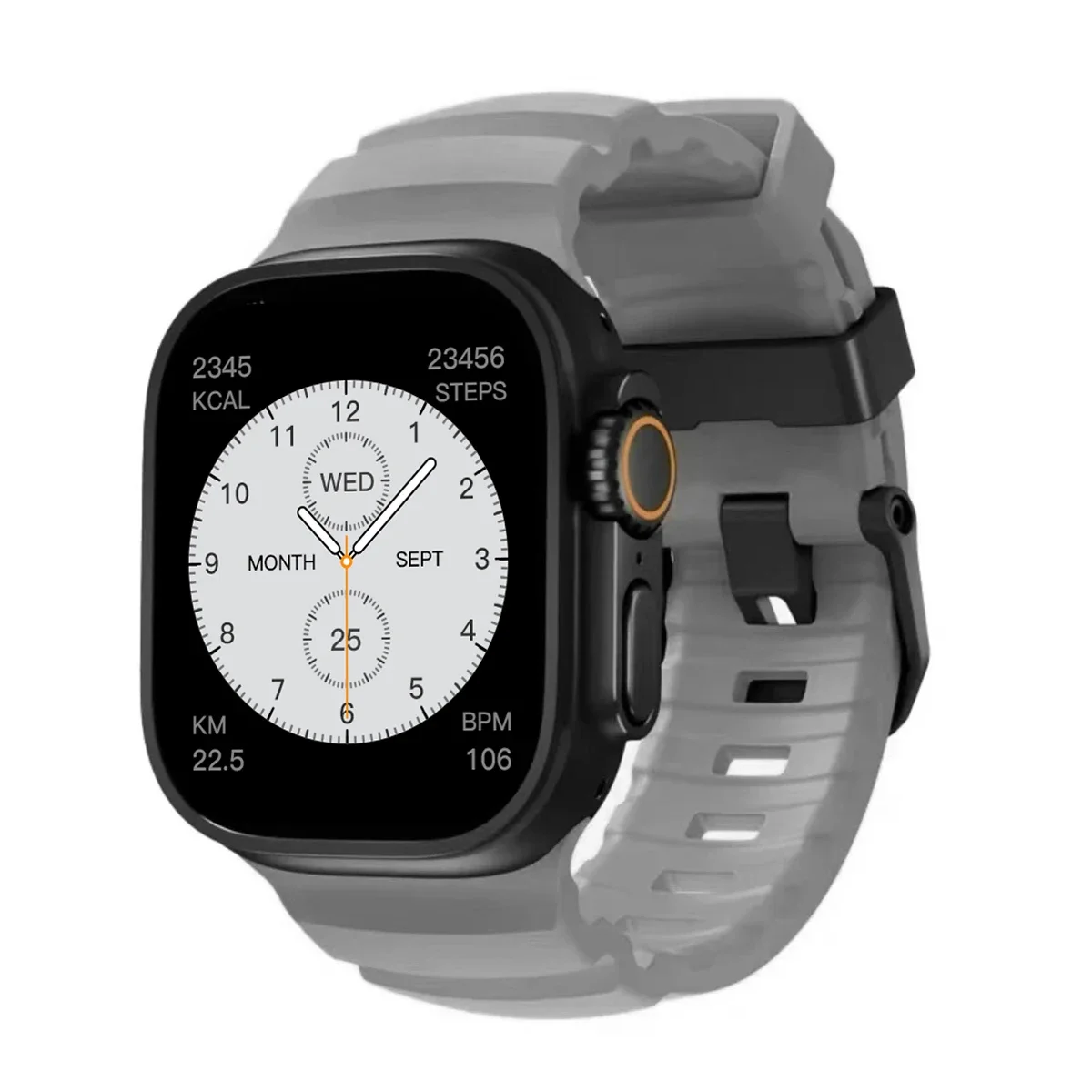 Sporty Titanium Silicone Bracelet Strap