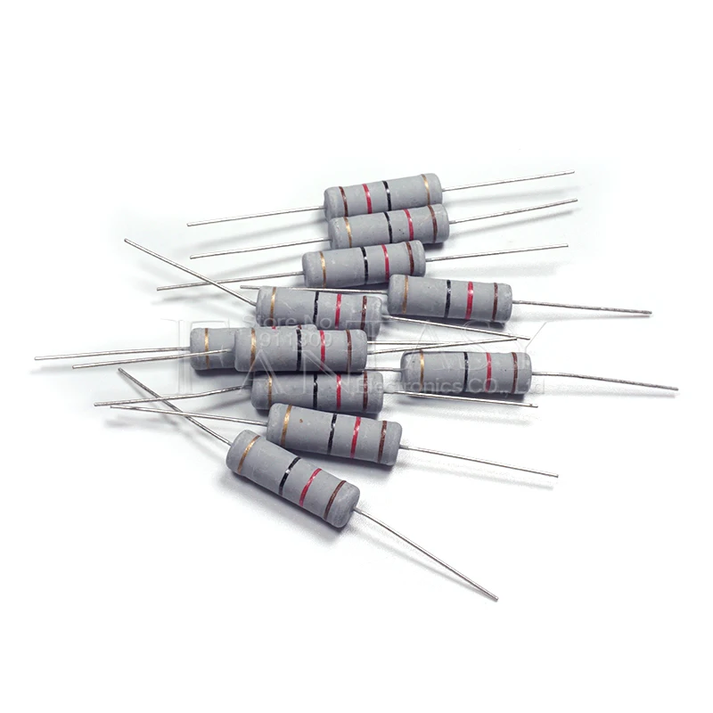 5W 5% Carbon Film Resistor 1R-1M 2.2R 10R 22R 47R 51R 100R 150R 470R 1K 4.7K 10K 47K 1 2.2 10 22 47 51 100 150 470 ohm 10pcs