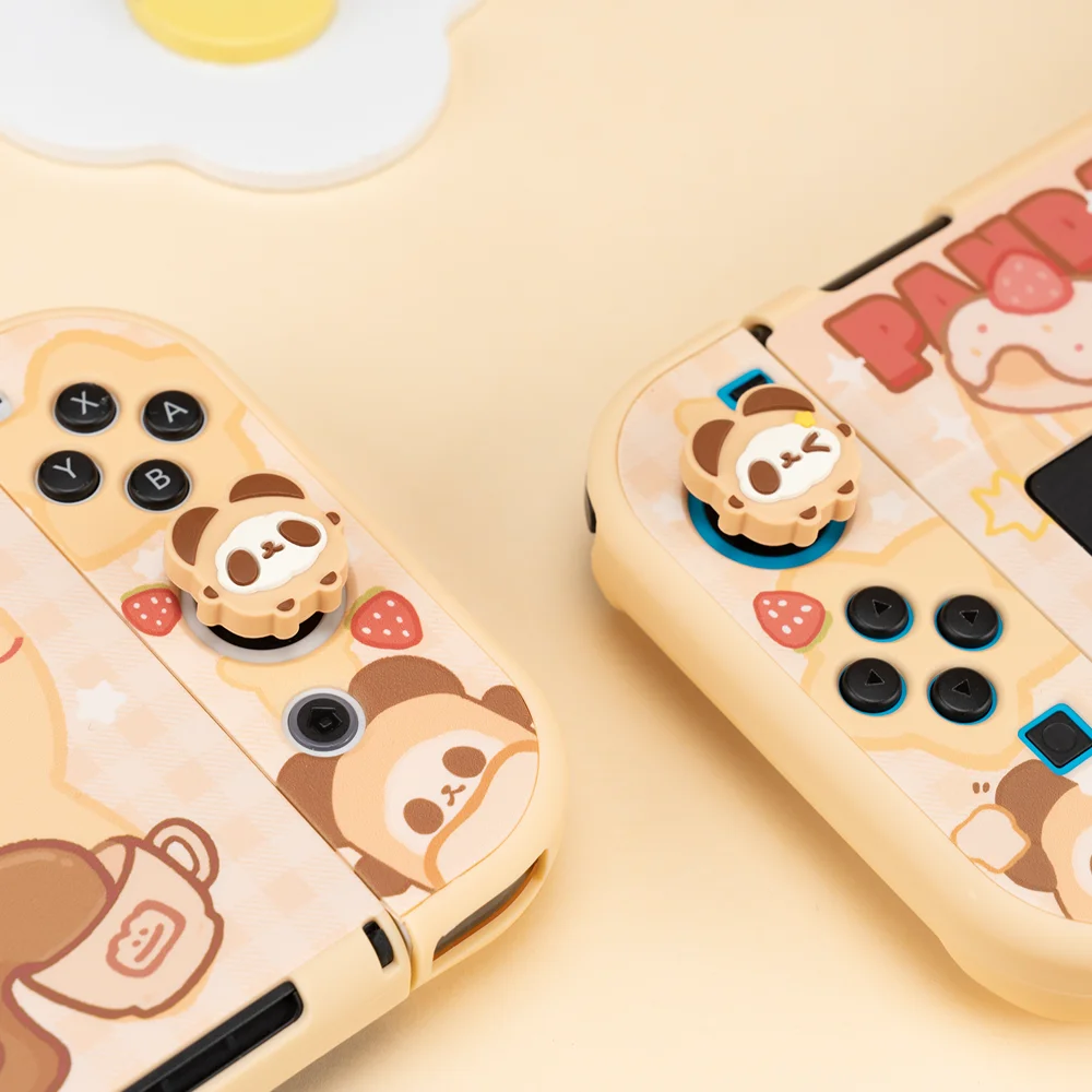 Cute Bear Cat Rabbit Silicone Thumb Stick Grip Cap Joystick Cover For Switch NS Oled/Lite Joy-con Controller Soft Protector Case