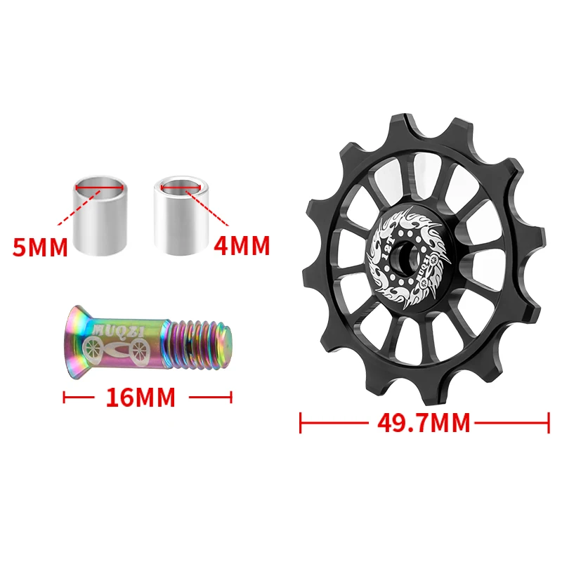 MUQZI MTB Road Bicycle 12T Positive Negative Tooth Jockey Wheel