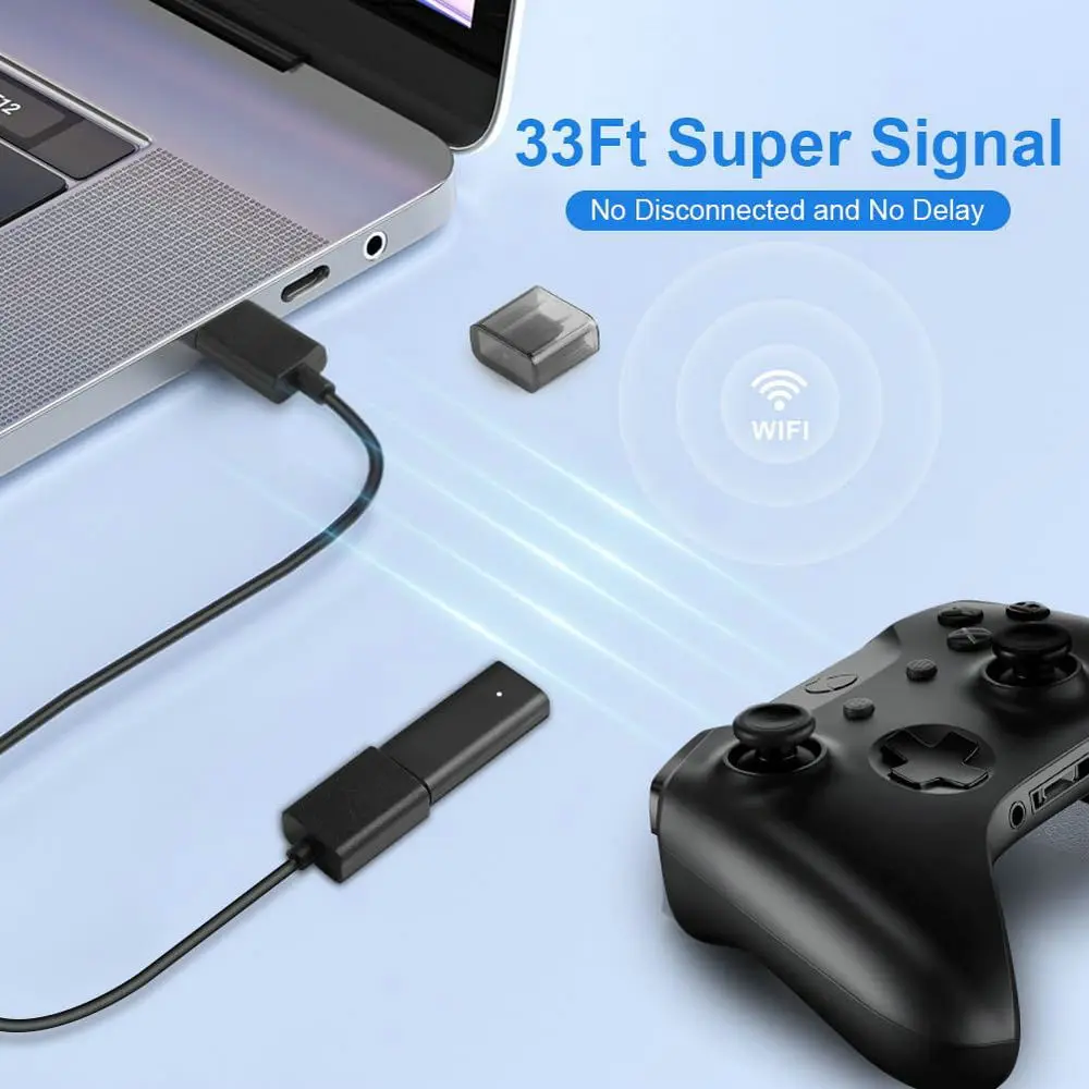DUEQID Wireless Adapter For Xbox One Controller, Bluetooth Adapter For