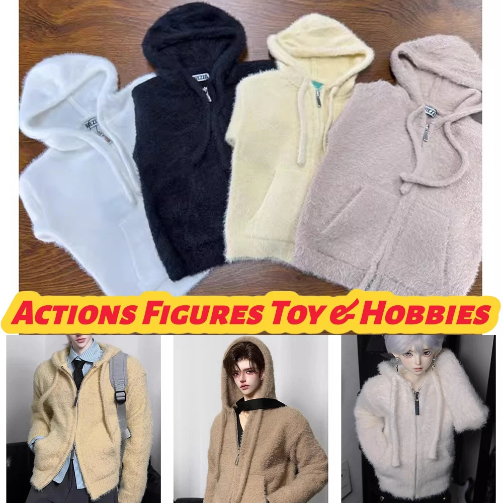 【15일 배송】빅/스페셜 4포인트 CD2 TD752 73/75/77cm 인형용 빅돌스 캐주얼 루즈 지퍼 후드 밍크 가디건 스웨터