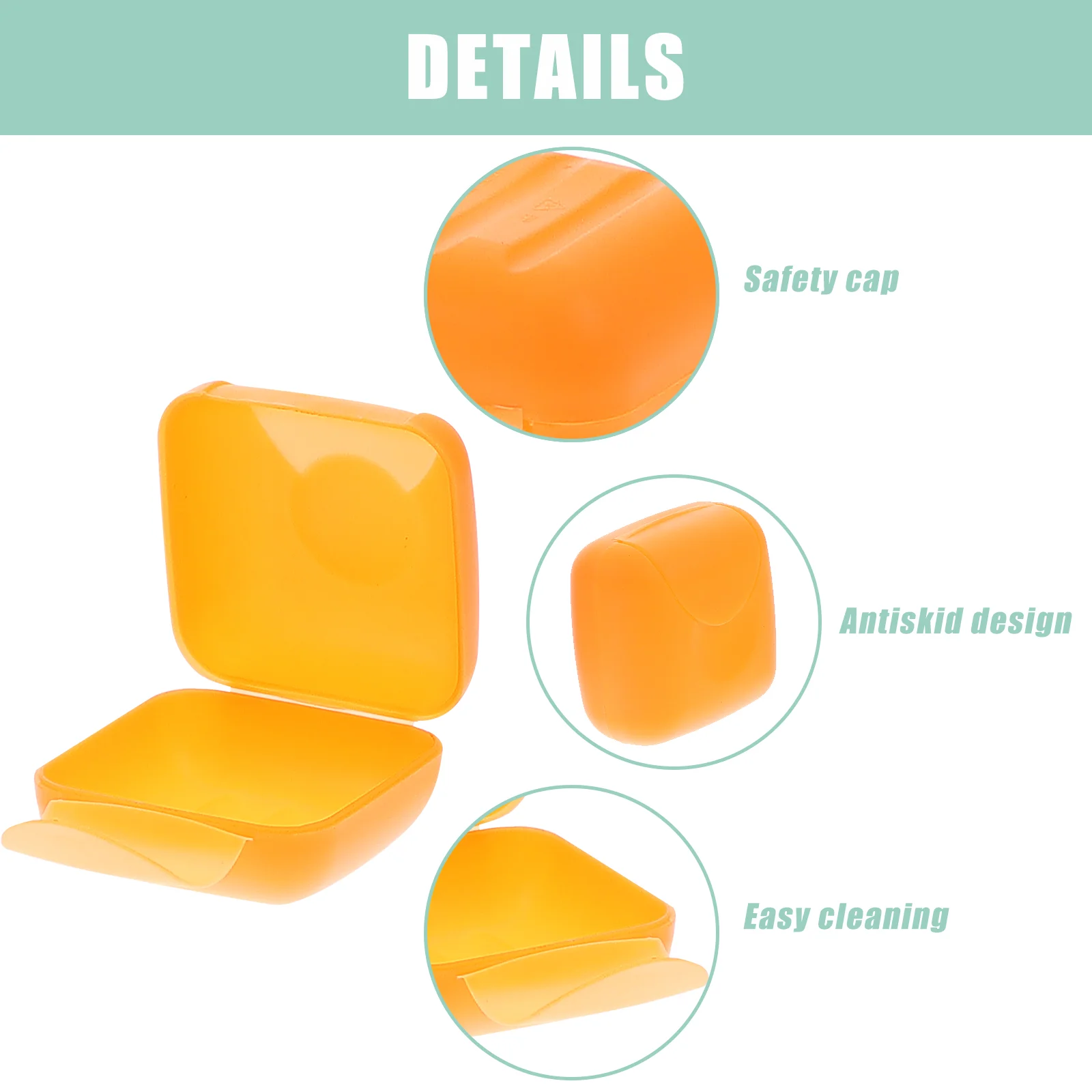 4pcs Soap Box Travel Sealed Portable Holder Household Soap Dish Bathroom Savers Case Container for Camping Gym Small Size (