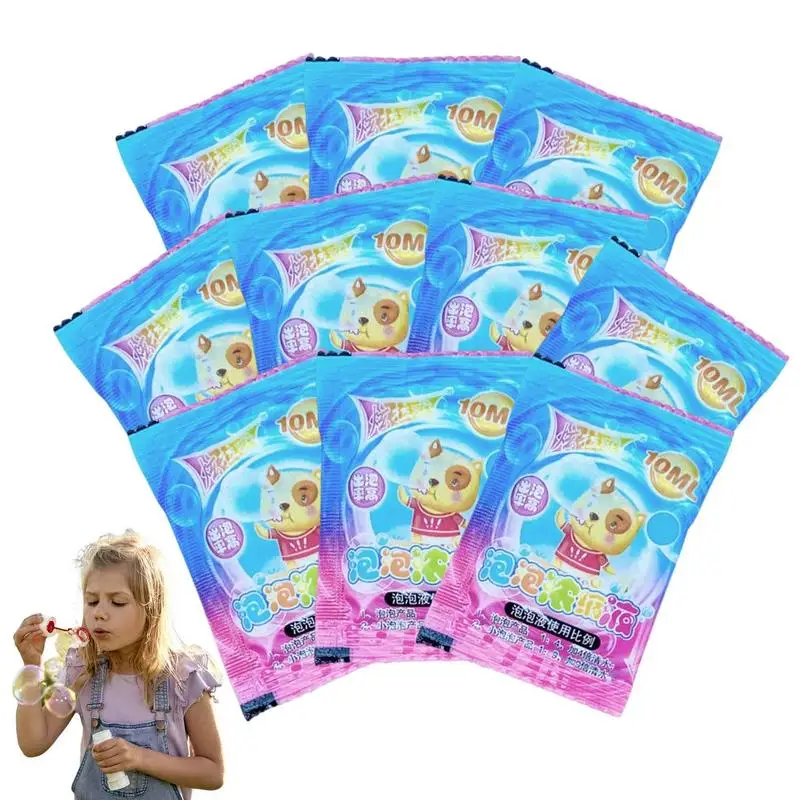 

10Pcs Safe and Non-toxic Colorful Bubbles Liquid Bubble Machine Refill For Halloween Party Favor Birthday Party Supplies 0.42oz