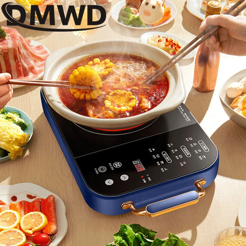 2200W Multi-function Electric Ceramic Stove Smart High-power Stir-fry/Hot Pot Induction Cooker Home Timed Electric Tea Stove