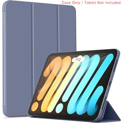 Tri - Fold Flip Case with Magnetic Stand and PU Leather Protective Cover - Mini 7(A17 Pro) 2024 (YT Lavender Purple)