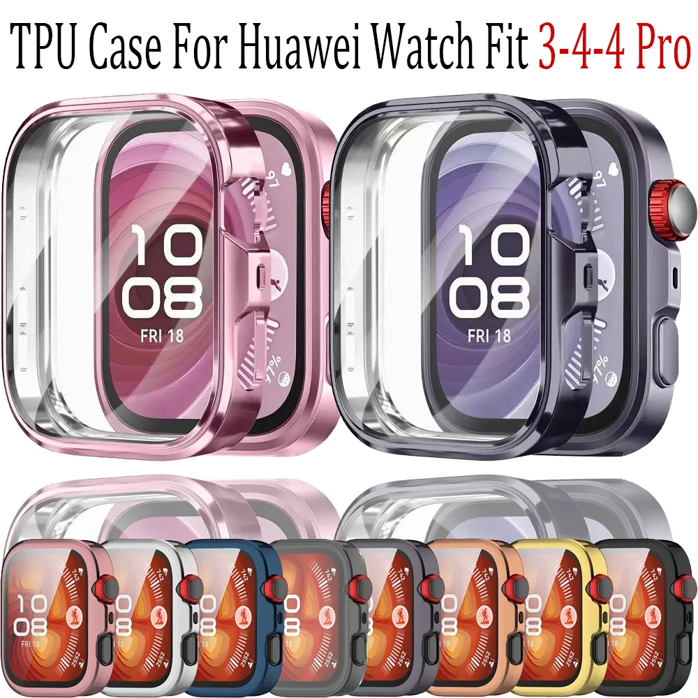 Enhanced TPU Smartwatch Protective Case - Anti-Fall Bumper Shell with Screen Cover Accessories