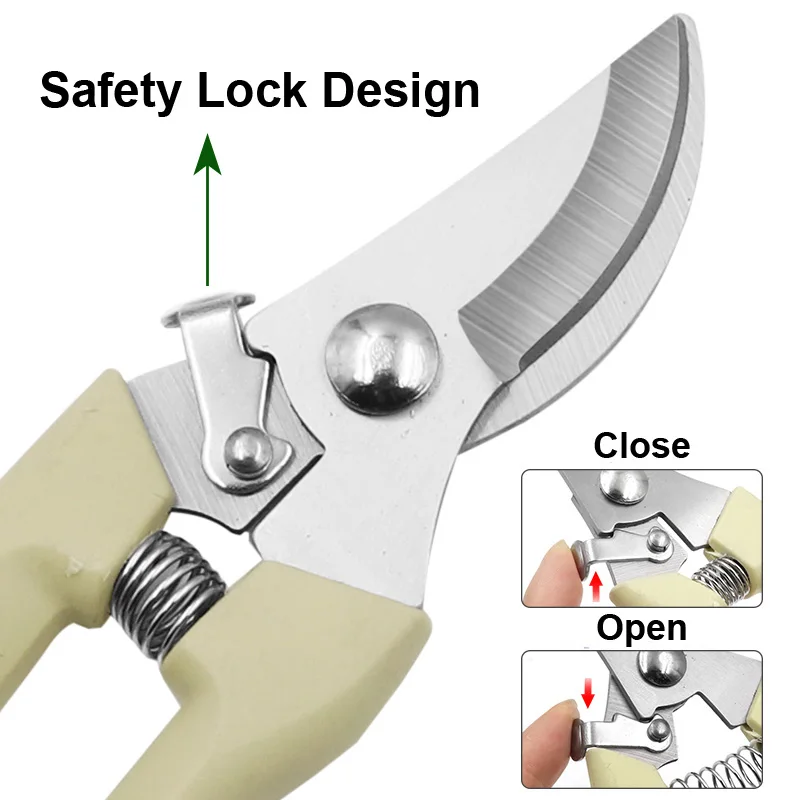 Garden Scissors Pruner Fruit Tree Pruning Shears Hand Gardening Grafting Tool Powerful Trimmer Applied to Flowers Branches garden trimming scissors garden hand tools 2Pcs