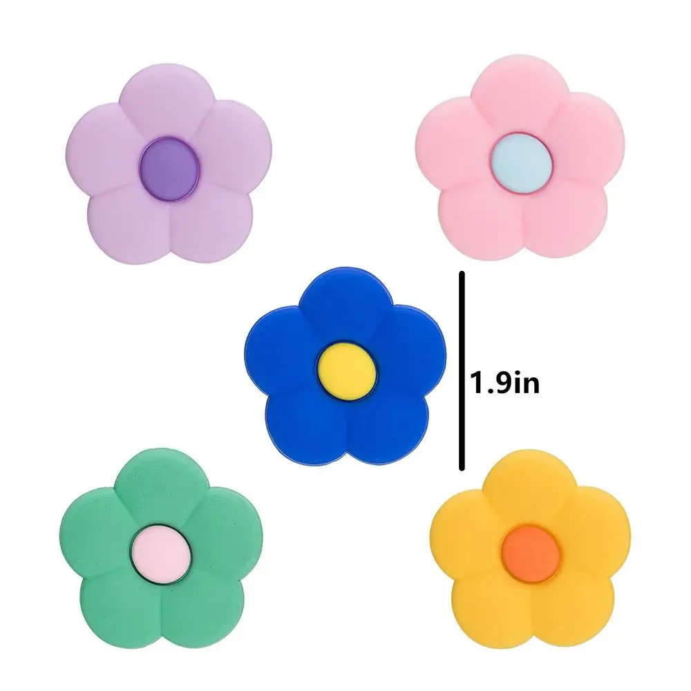 6Pcs Flower Charms for Bogg Bags Accessories Waterproof Colorful Perfect Fits Beach Tote Bags Decoration