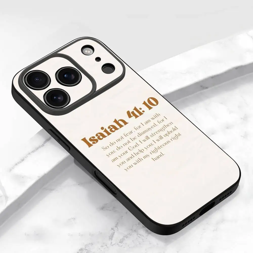 Inspirational God Jesus Bible Verse Phone Case - Protective Black Cover