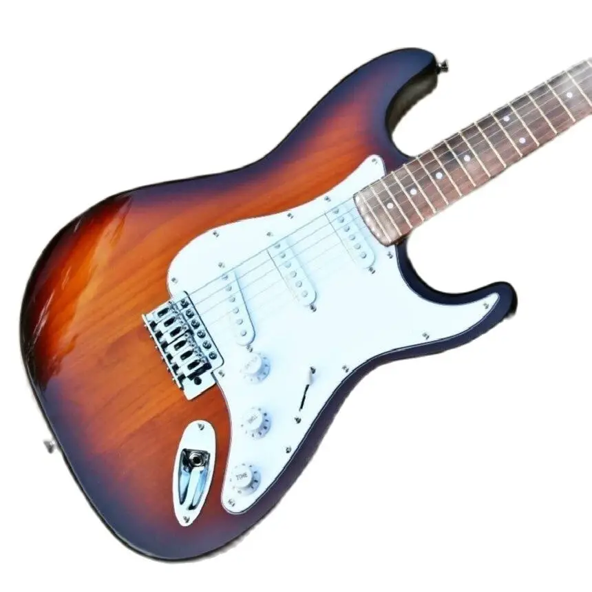 

Новинка! Электрическая гитара 3TS Color ST, твердый корпус, розетка из розового дерева, брикет, пикапы SSH