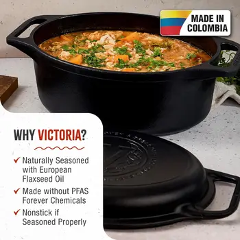 6-Quart Oval Cast Iron Dutch Oven 1