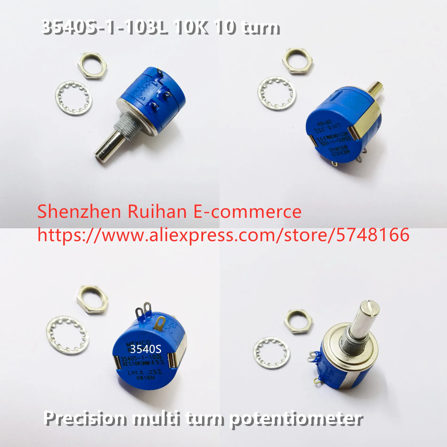 

Original new 100% 3540S-1-103L 10K 10 turn precision multi turn potentiometer (SWITCH)