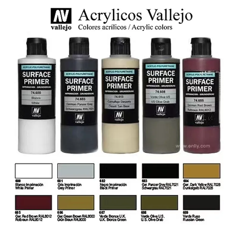 Vallejo Surface Primer - Color range