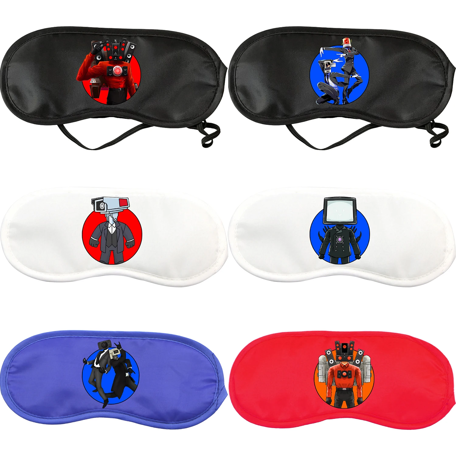 Skibidi Toilet Eye Mask Tv Man Speakerman Travel Rest Eye Patch Anime Shading Comodo Sonno Imitato Eyemask Soft Blindfold