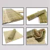 Square Sushi Roller Mat Natural Bamboo Sushi Mat Green Bamboo Sushi Rolling Mat Sushi Making Kit Sushi Maker Blind for Kitchen 4