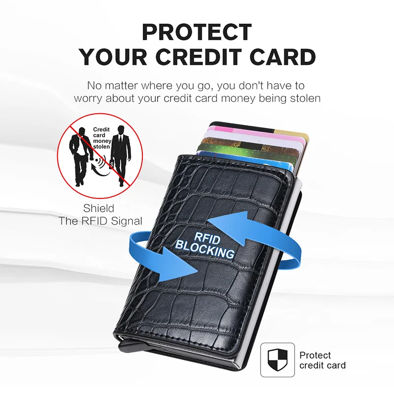 

Anti Theft Swipe Card Bag Top Quality Wallets Money Bag Mini Purse Vintage Card Holder Wallet Small Smart Wallet Pocket Walet