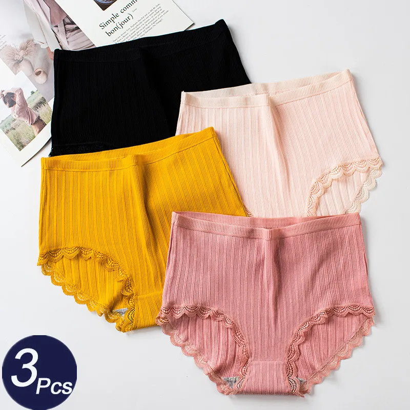 

3Pcs/Lot Sexy Women's Cotton Panties Underwear Seamless Briefs High Waist Fashion Female Comfort Breathable Lady Lingerie