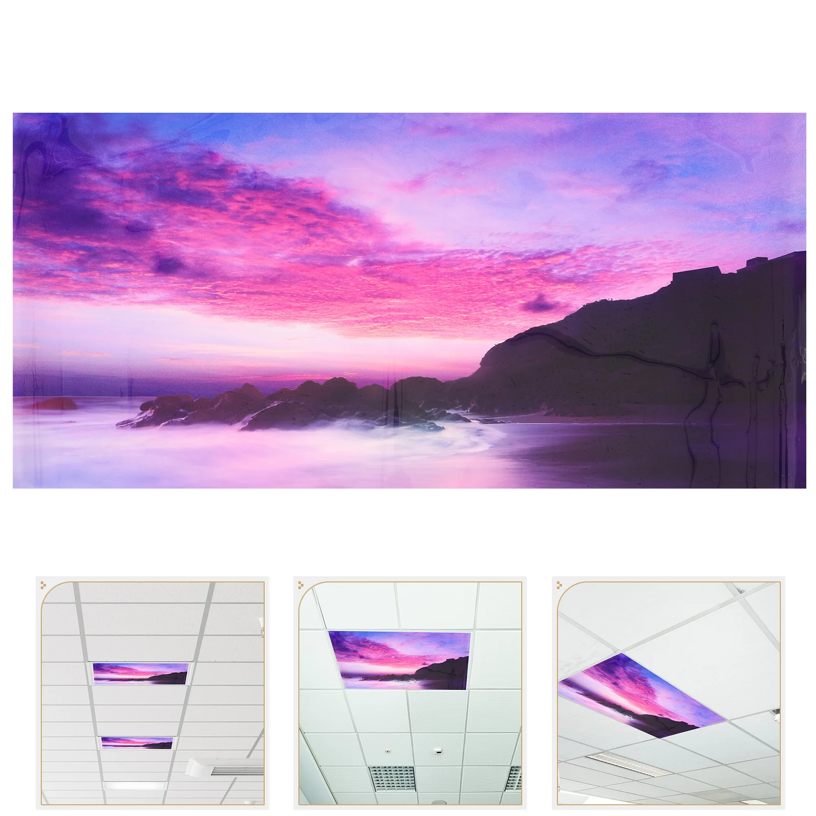 

Ceiling Lamp Cover Decorative Florescent Light Covers Fabric Lights for Classroom Pvc Office