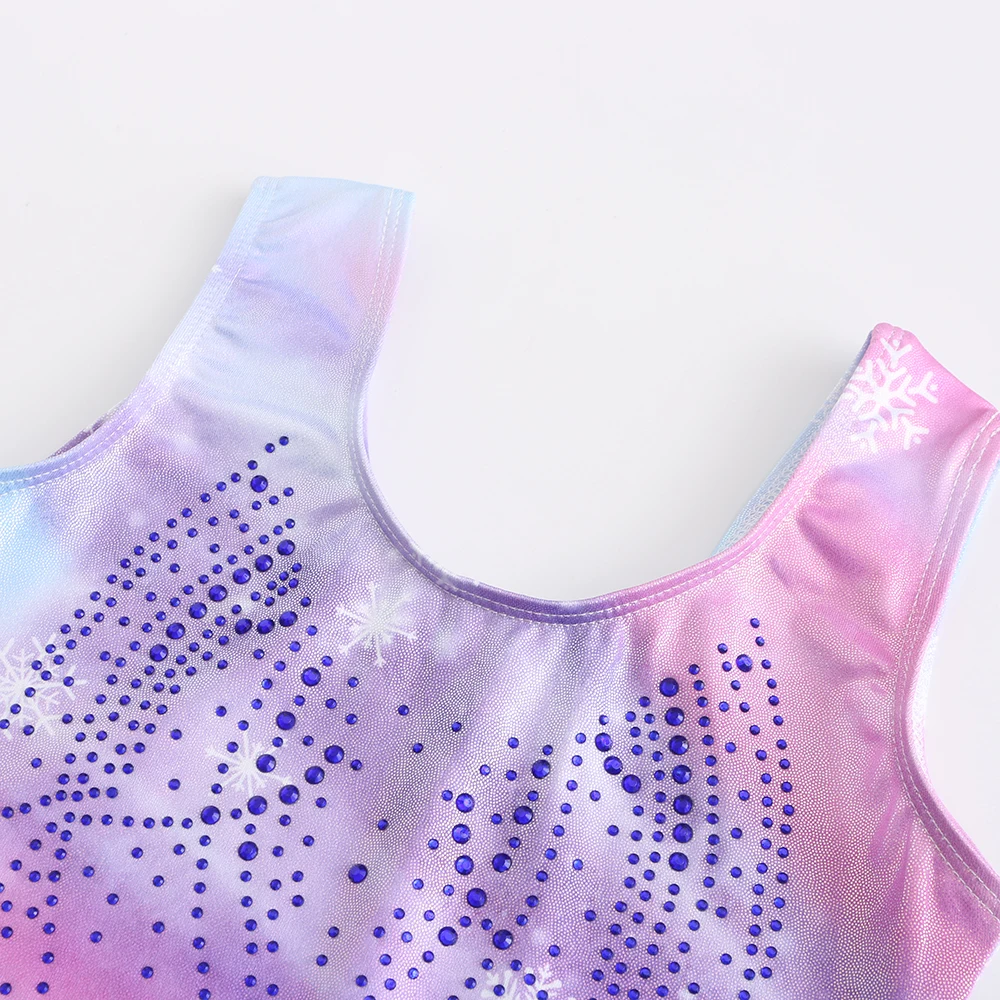 Hochwertige, preiswerte Kinder-Mädchen-Kind-Spandex-Wettbewerbs-Regenbogen-Sterntanz-Gymnastik-Trikots zum Verkauf – Detail 29