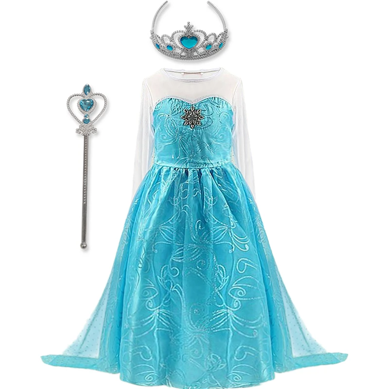 3-10 Years Princess Costume Summer Party Kids Dresses for Girls Children Birthday Role-Play Dress up FlowerFairy Carnival Cloth