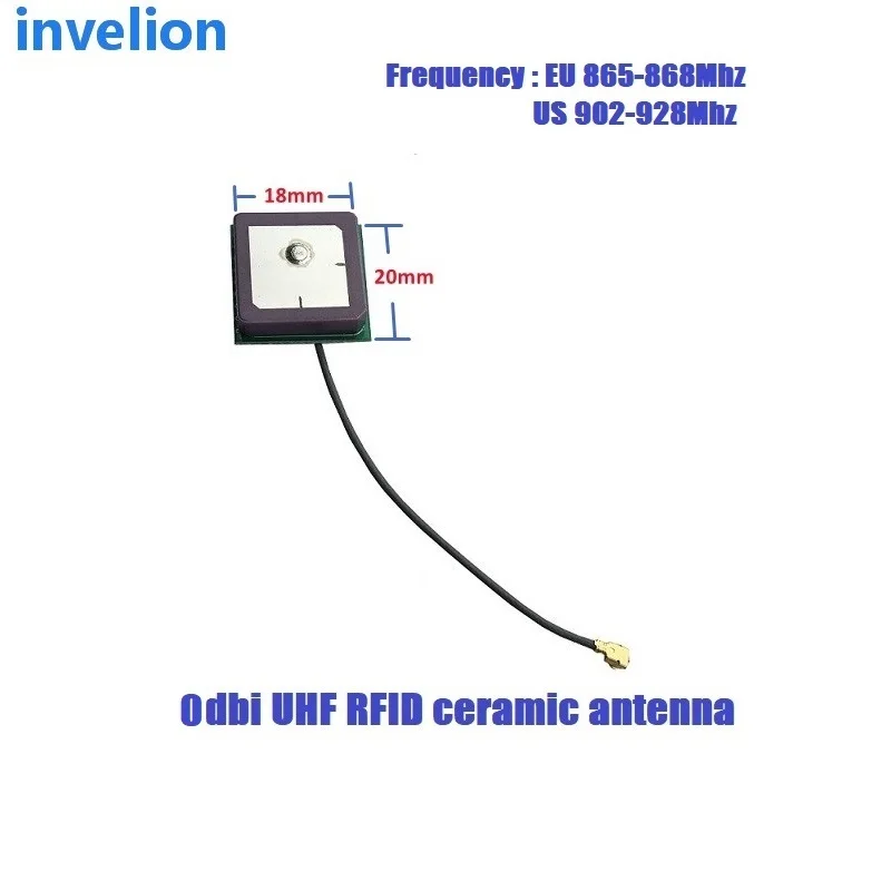 18*18 мм мини-размер 0dbi RHCP micro 865-868 МГц rfid uhf керамическая антенна с кабелем 10-15 см SMA