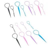 Populaire 1 ensemble queue de cheval créateur boucle en plastique outils de coiffure poney Topsy queue pince cheveux tresse fabricant outil de coiffure pour femmes fille 5