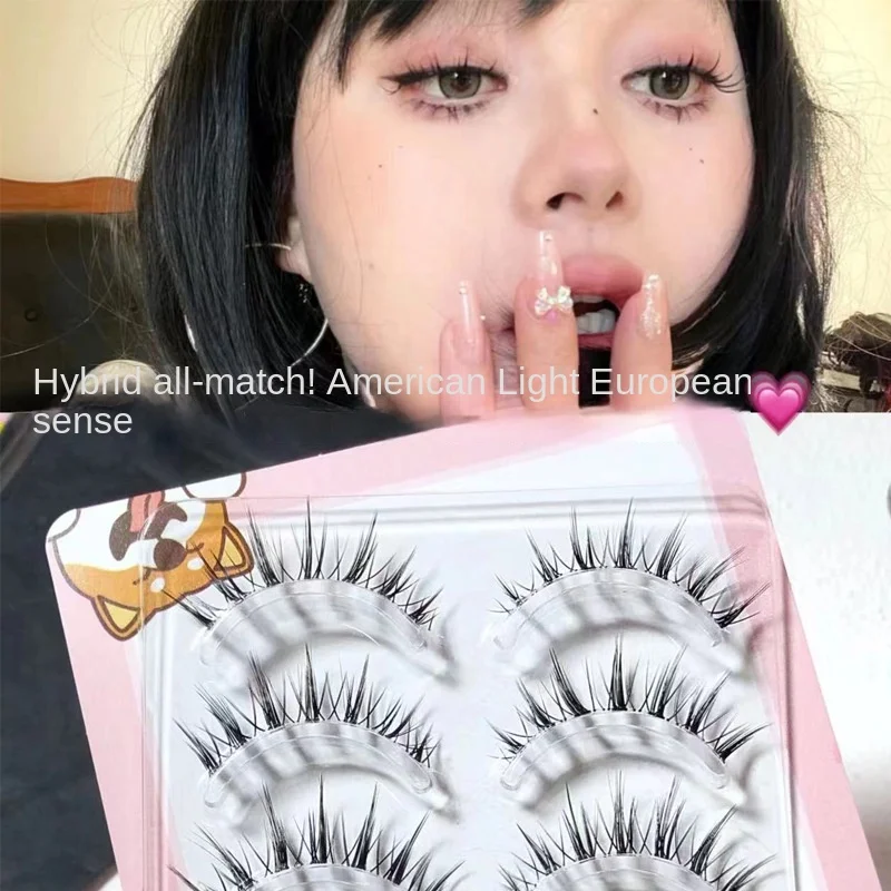 

Thick Mixed-Blood Devil Sheer Root Extremely Thin Natural Mother's False Eyelashes Pair the Whole Cartoon Light European Female