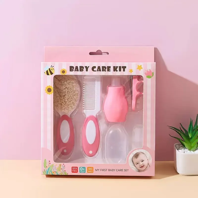 Baby Care Kit Newborn Grooming Set (Brush + Comb + Nasal Aspirator) BPA-Free Baby Hygiene Essentials