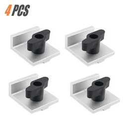 4 - Piece T - Track Inline and Short Stop Kit for Woodworking, Sanding, and Routing Tasks (4 PCS)