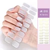16/18/20Tips Super Long Lasting Gel Nail Wraps Adhesive Waterproof  French Semi-Cured Gel Nail Stickers Harden In UV Lamp Need 4