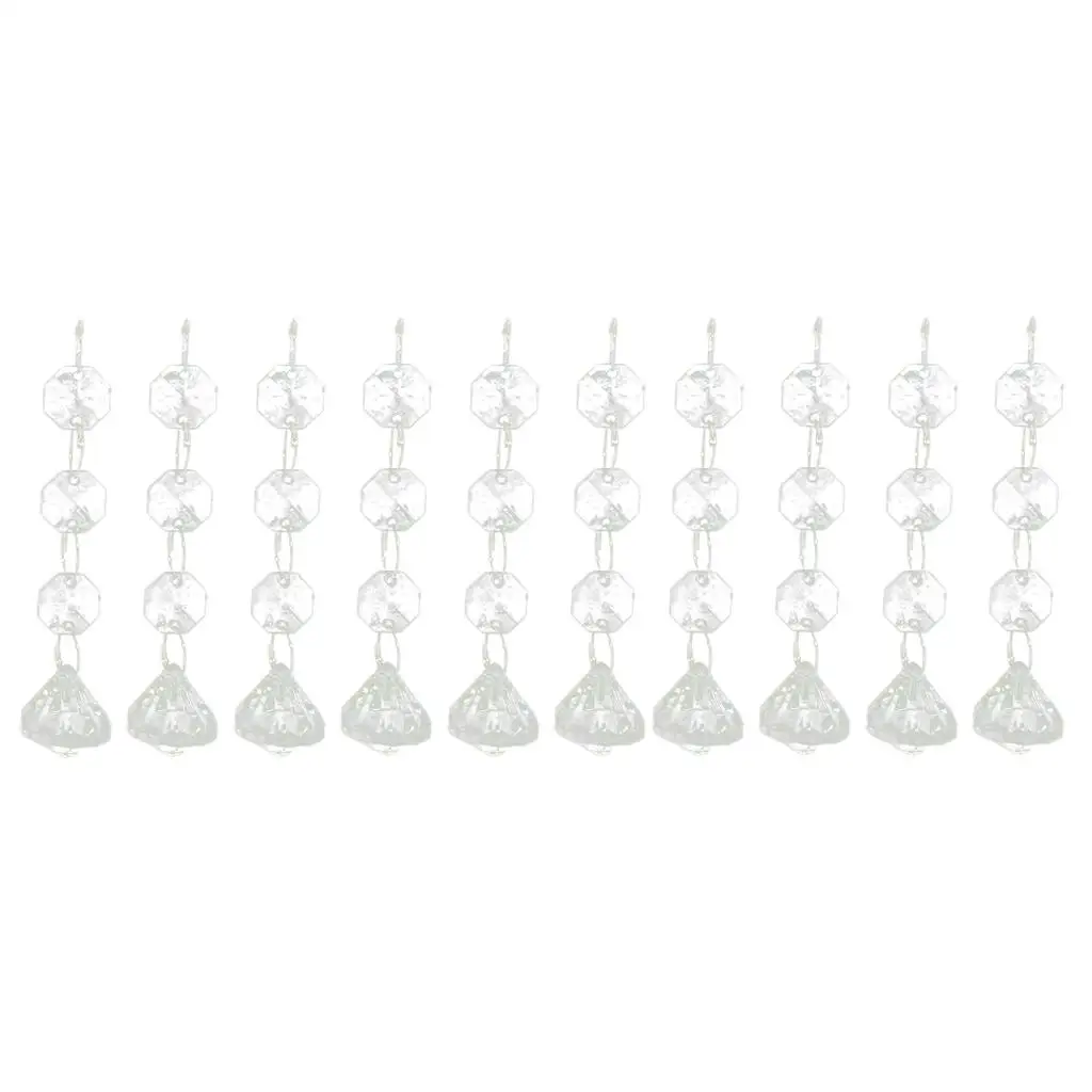 10 Pieces Diamond Pendant, Ornaments Garland for Holiday Party Decorations