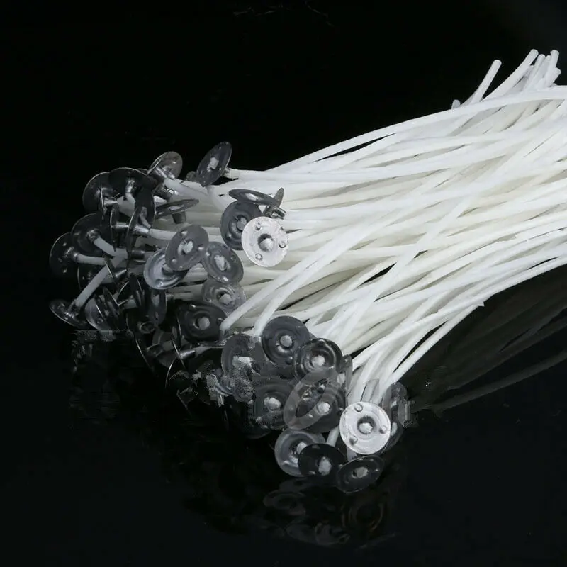 20pcs/set Waxed Cotton Candle Wicks with Stand Original Smokeless Candle DIY Wicks Soy Oil Wax Core Woven Making Candles Supplies candle wicks candle wick