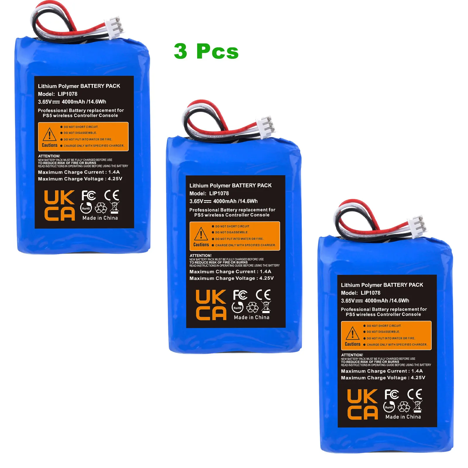 Batterie Manette PS5 DualSense 2000mAh - Compatible LIP1708, Neuve