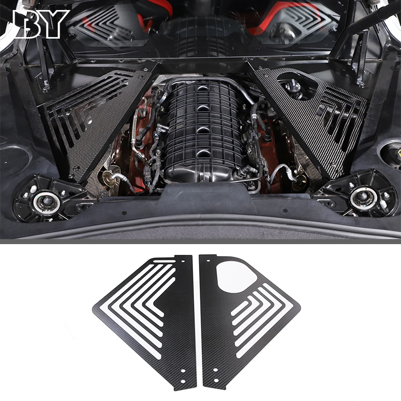 

For Chevrolet Corvette C8 Stingray Z51 Z06 2020-23 Car Engine Bay Cover Decorative Panel Real Carbon Fiber Interior Accessories