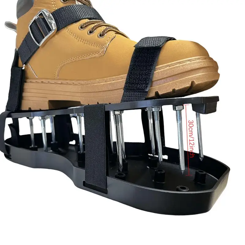 1 Pair Grass Spiked Gardening Walking Revitalizing Lawn Aerator Sandals With Spring Base Nail Shoes Yard Garden Tool